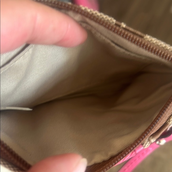 NWOT Coach Signature Canvas Wristlet - Pink and Brown - Picture 2 of 3